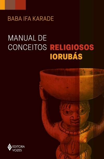 Capa de livro com título e escultura de madeira esculpida
