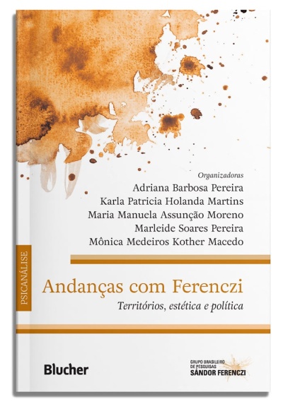 Capa de livro com manchas marrons e texto em português