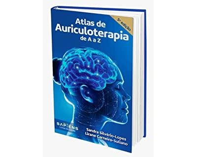 Capa de livro azul com ilustração digital da cabeça e cérebro humano e texto do título e autores