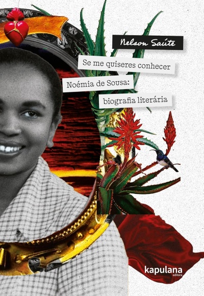 Capa de livro com fotografia a preto e branco de uma mulher sorridente e texto