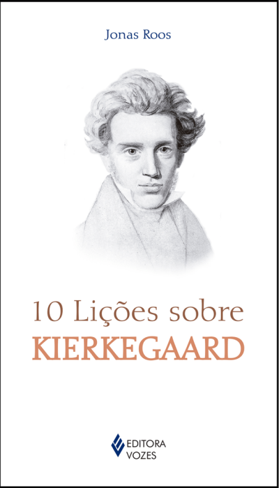 Capa de livro 10 Lições sobre KIERKEGAARD com ilustração a lápis de um homem