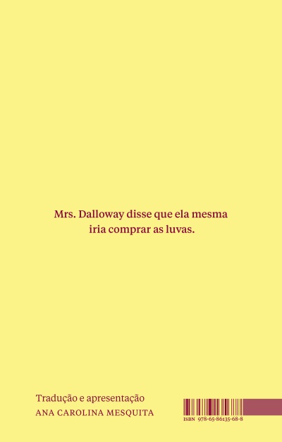 Capa de livro amarela com texto em bordô e código ISBN