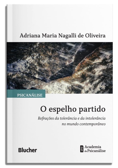 Capa de livro O espelho partido de Adriana Maria Nagalli de Oliveira com design abstrato
