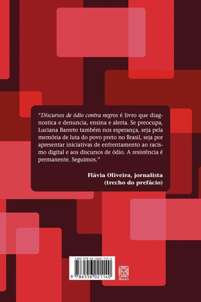 Capa de livro com padrão geométrico vermelho e texto em português.