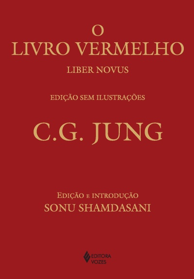 Capa vermelha de livro com letras douradas e título O LIVRO VERMELHO