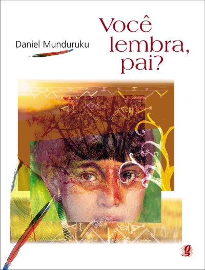 Capa de livro com rosto ilustrado e elementos naturais com texto em português.