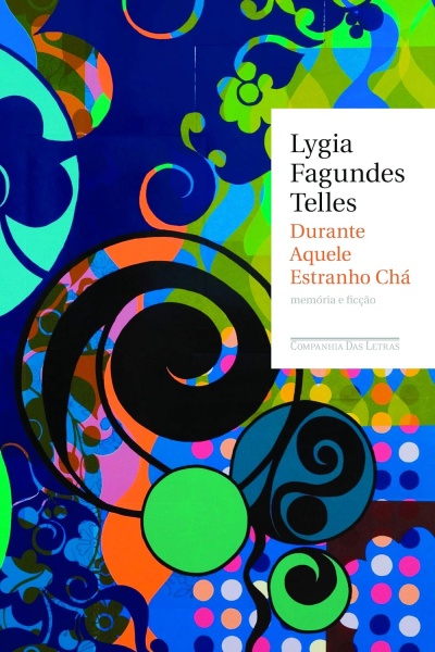 Capa de livro colorida com padrões abstratos e texto em português