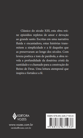 Parte traseira de livro cinza com texto em branco e código de barras