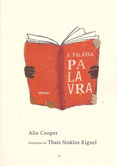 Livro com capa vermelha intitulada A PALAVRA com várias mãos segurando.