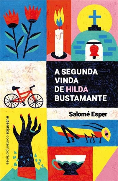 Capa colorida de livro com título e várias ilustrações estilizadas