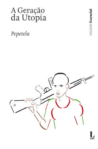 Capa de livro A Geração da Utopia com desenho minimalista de pessoa e arma
