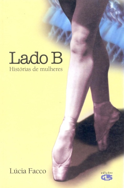 Capa de livro com pernas femininas e texto em fundo amarelo