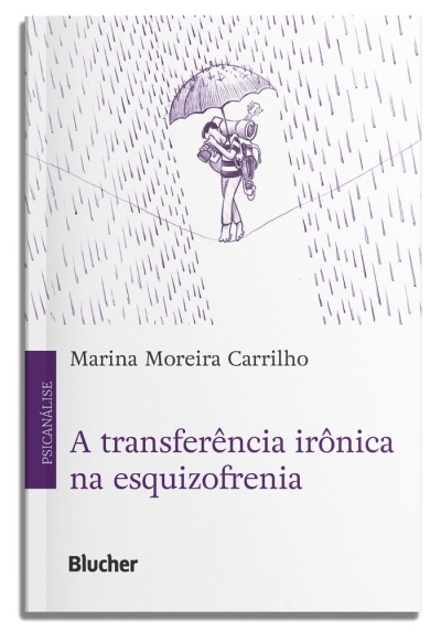 Capa de livro branca com ilustração a traço roxo e texto em roxo e preto
