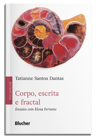 Capa de livro Corpo, escrita e fractal com imagem de fóssil de amonite