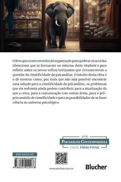 Contracapa de livro com texto em português e informações da série Psicanálise Contemporânea