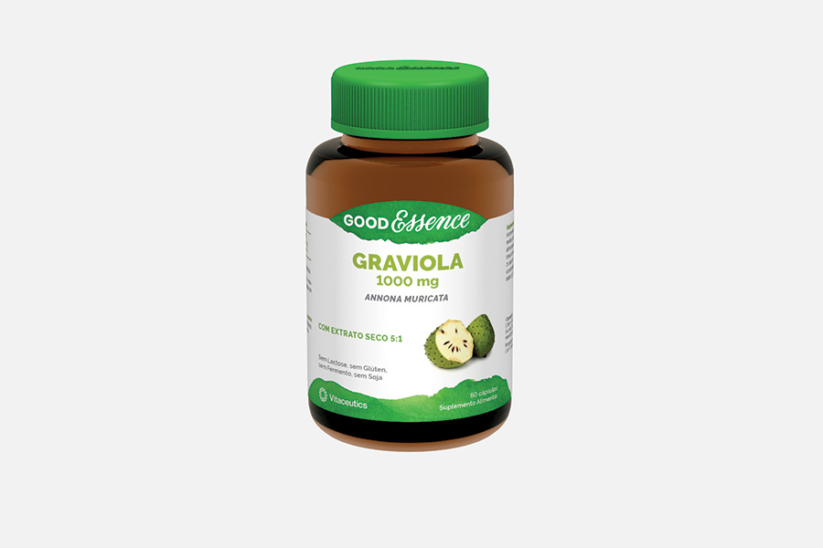 Good Essence Graviola 1000mg 60 Cápsulas Frasco suplemento Graviola 1000 mg Good Essence