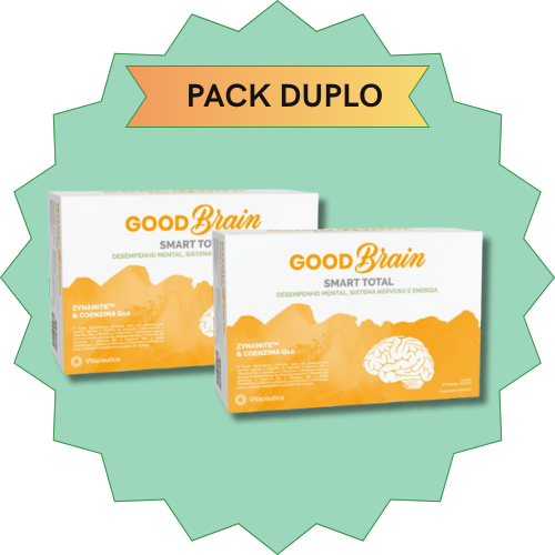 Pack Good Brain Smart Total 30 Ampolas Pack duplo suplemento GoodBrain Smart To branco e laranja