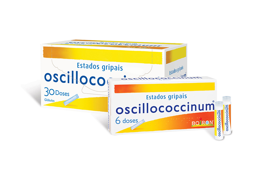 Oscillococcinum 0.01ml/g - 6 doses Caixas de Oscillococcinum para estados gripais com 30 e 6 doses e frascos transparentes