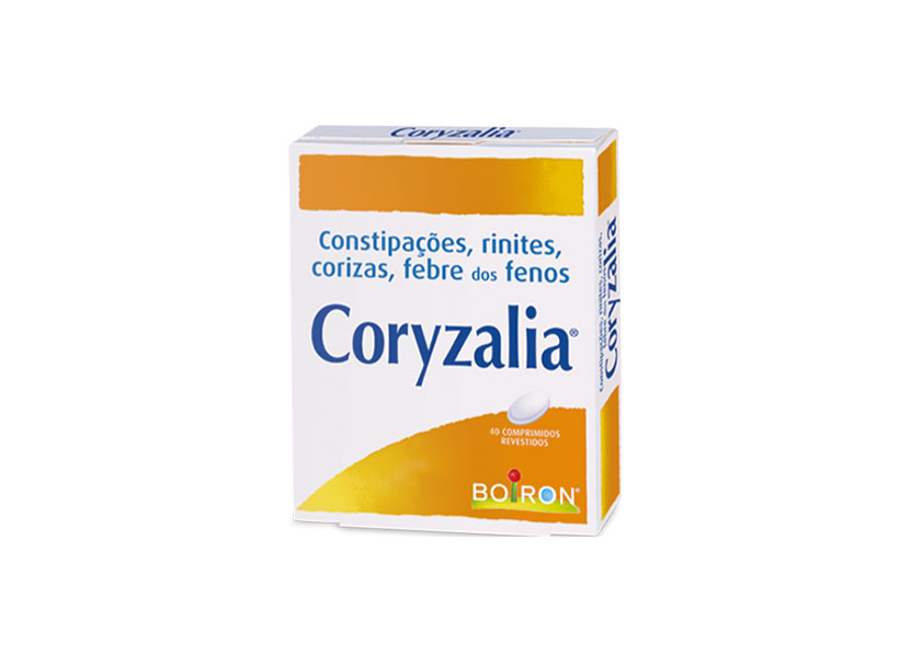 Coryzalia 40 comprimidos Caixa do medicamento Coryzalia para constipações e rinites
