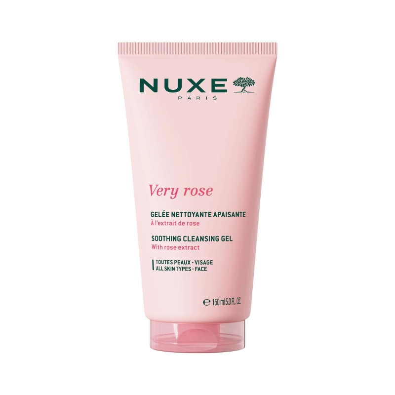 Nuxe Very Rose Gel Limpeza 150ml Gel de limpeza Very rose Nuxe em embalagem rosa clara