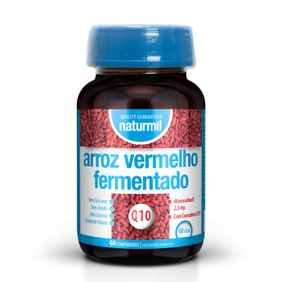 Frasco suplemento alimentaário arroz vermelho fermentado Naturmil Q10