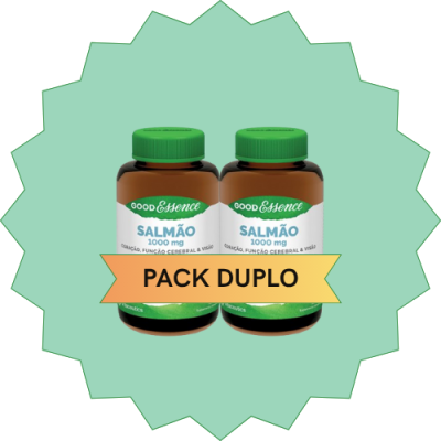 Dois frascos castanhos de suplemento 'Good Essence' pack duplo