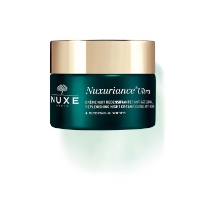 Frasco de creme Nuxe Nuxuriance Ultra com tampa dourada