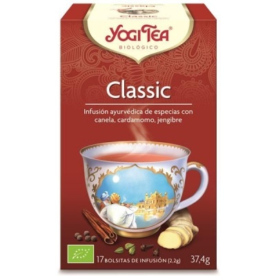 Caixa de chá Yogi Tea Classic com infusão ayurvédica