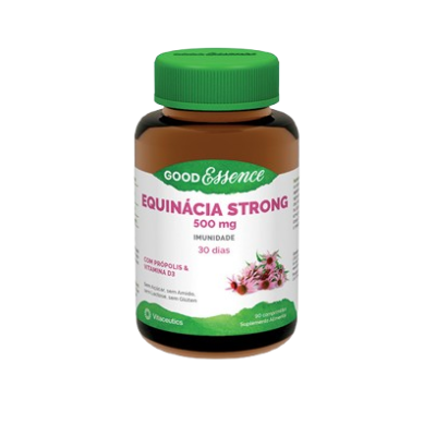 Frasco de suplemento Equinácia Strong Good Essence 500 mg para 30 dias
