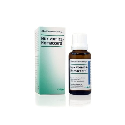 Frasco e embalagem do medicamento Nux vomica-Homaccord 30 ml
