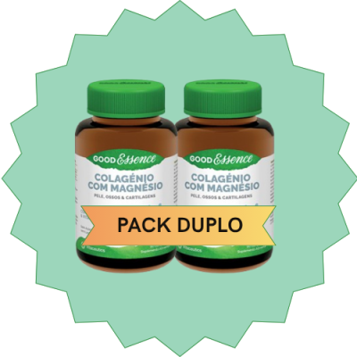 Pack duplo de frascos de suplemento colagénio com magnésio GOOD Essence
