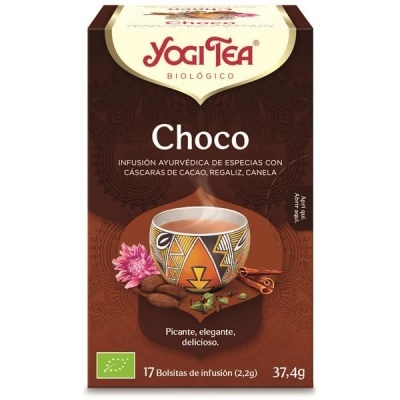 Caixa de chá Yogi Tea Choco com 17 saquetas