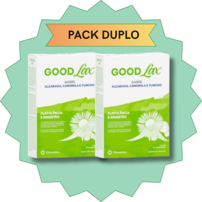 Pack duplo de suplemento GoodLax para gases e digestão com alcaravia, camomila e funcho