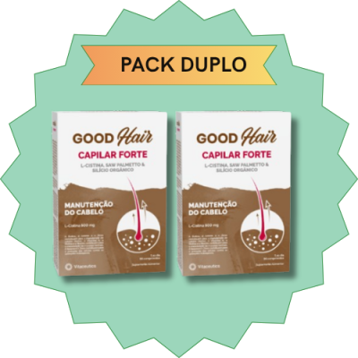 Pack duplo de suplementos GOOD Hair CAPILAR FORTE para manutenção do cabelo