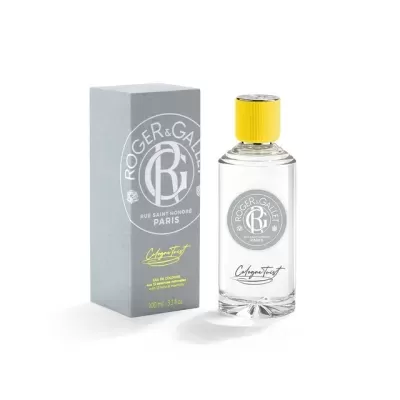 Perfume Roger & Gallet Cologne Fruité com embalagem cinza e tampa amarela