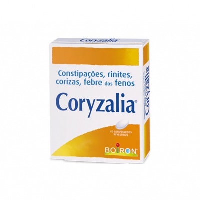 Caixa do medicamento Coryzalia para constipações e rinites