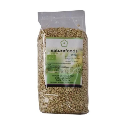 Pacote transparente de trigo sarraceno descascado biológico naturefoods