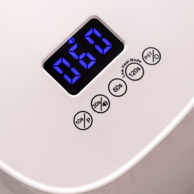 Dispositivo branco para manicure com ecrã digital e botões de controlo