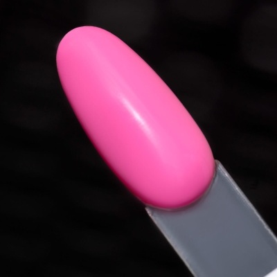 Amostra de verniz rosa fluorescente em base transparente