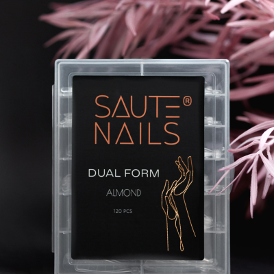 Caixa transparente com unhas postiças SAUTE NAILS Dual Form Almond