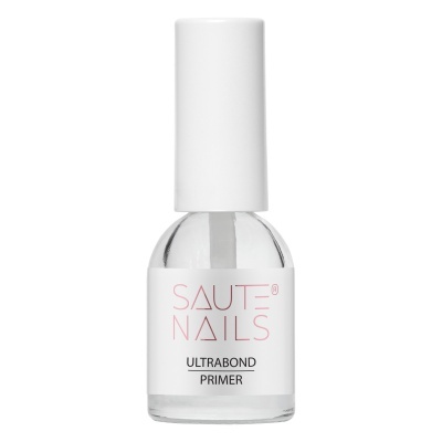 Frasco de primer para unhas Saute Nails Ultrabond com tampão branco
