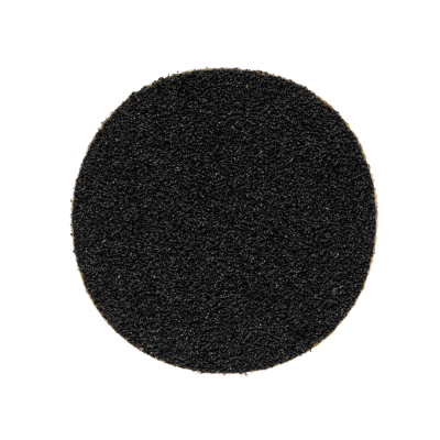 Disco abrasivo preto redondo com textura abrasiva