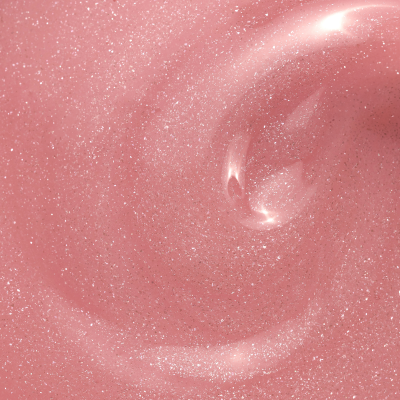 Superfície rosa brilhante com partículas cintilantes e texto SCOUT NAILS no canto