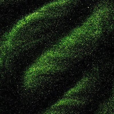 Textura ondulada verde cintilante com texto SAINT NAILS