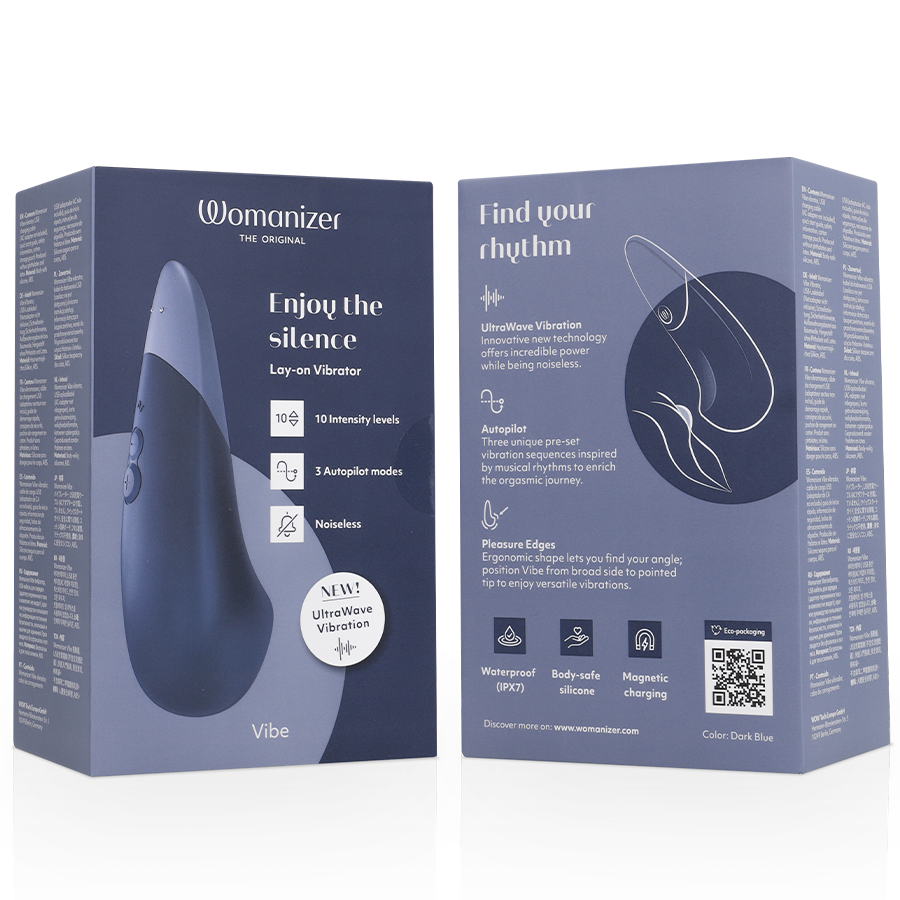Womanizer Vibe – Vibrador Silencioso UltraWave Azul Escuro Womanizer Vibe – Vibrador Silencioso UltraWave Azul Escuro