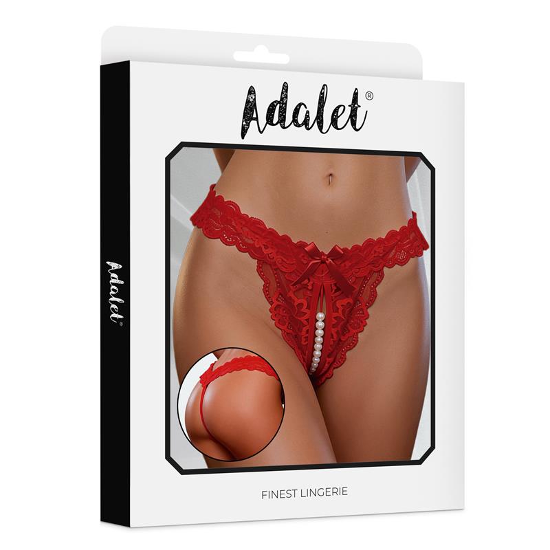 Calcinha Vermelha com Pérolas Juliette Adalet Lingerie Calcinha Vermelha com Pérolas Juliette Adalet Lingerie