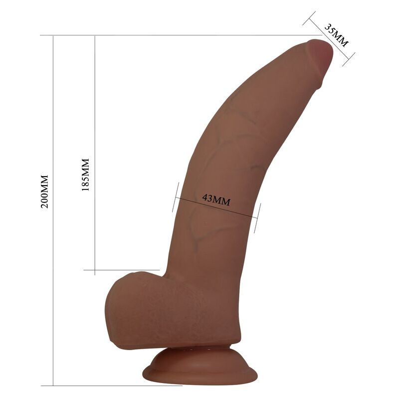 PRETTY LOVE - CUTHBERT DILDO FLEXÍVEL REALISTA 20 CM Ø 5 CM TPE MARROM PRETTY LOVE - CUTHBERT DILDO FLEXÍVEL REALISTA 20 CM Ø 5 CM TPE MARROM