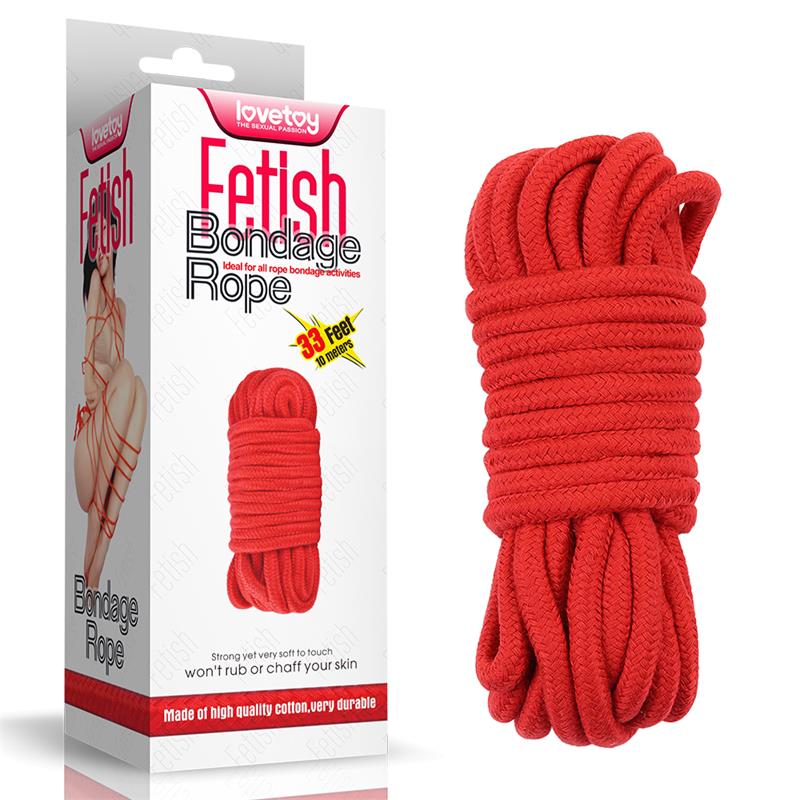 Corda de Bondage Macia Vermelha LOVETOY Corda de Bondage Macia Vermelha LOVETOY