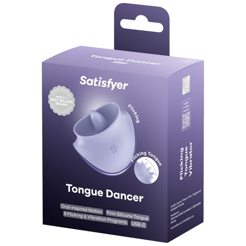 SATISFYER - TONGUE DANCER ESTIMULADOR CLITORIANO COM VIBRAÇÃO E PULSAÇÕES LILÁS SATISFYER - TONGUE DANCER ESTIMULADOR CLITORIANO COM VIBRAÇÃO E PULSAÇÕES LILÁS