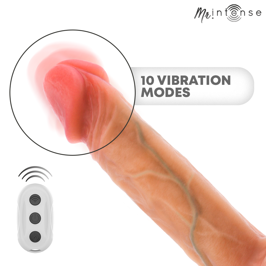 Vibrador Realista Logan MR Intense com Calor e Controlo Remoto Vibrador Realista Logan MR Intense com Calor e Controlo Remoto